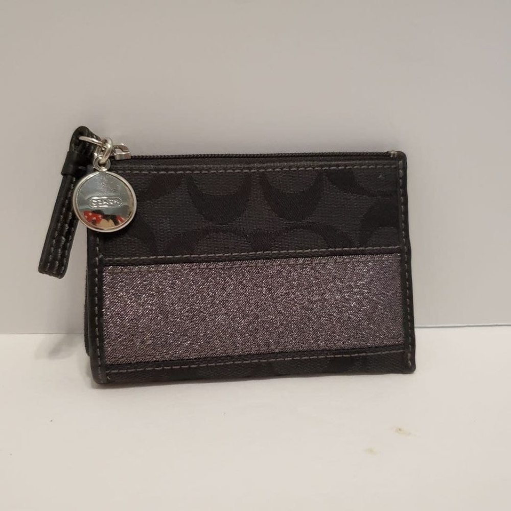 COACH SIGNATURE LEGACY STRIPE MINI COIN CASE